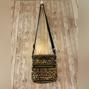 Sakroots artist circle flat crossbody bag Multicolor Boho hippie funky
